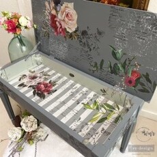 Redesign with Prima Redesign - Clear-Cling Stamps - Floral Script