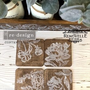 Redesign with Prima Redesign - Decor Clear-Cling Stamps - Linear Floral