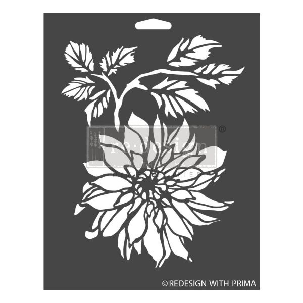 Redesign with Prima Redesign - Decor Stencil - Dahlia Garden