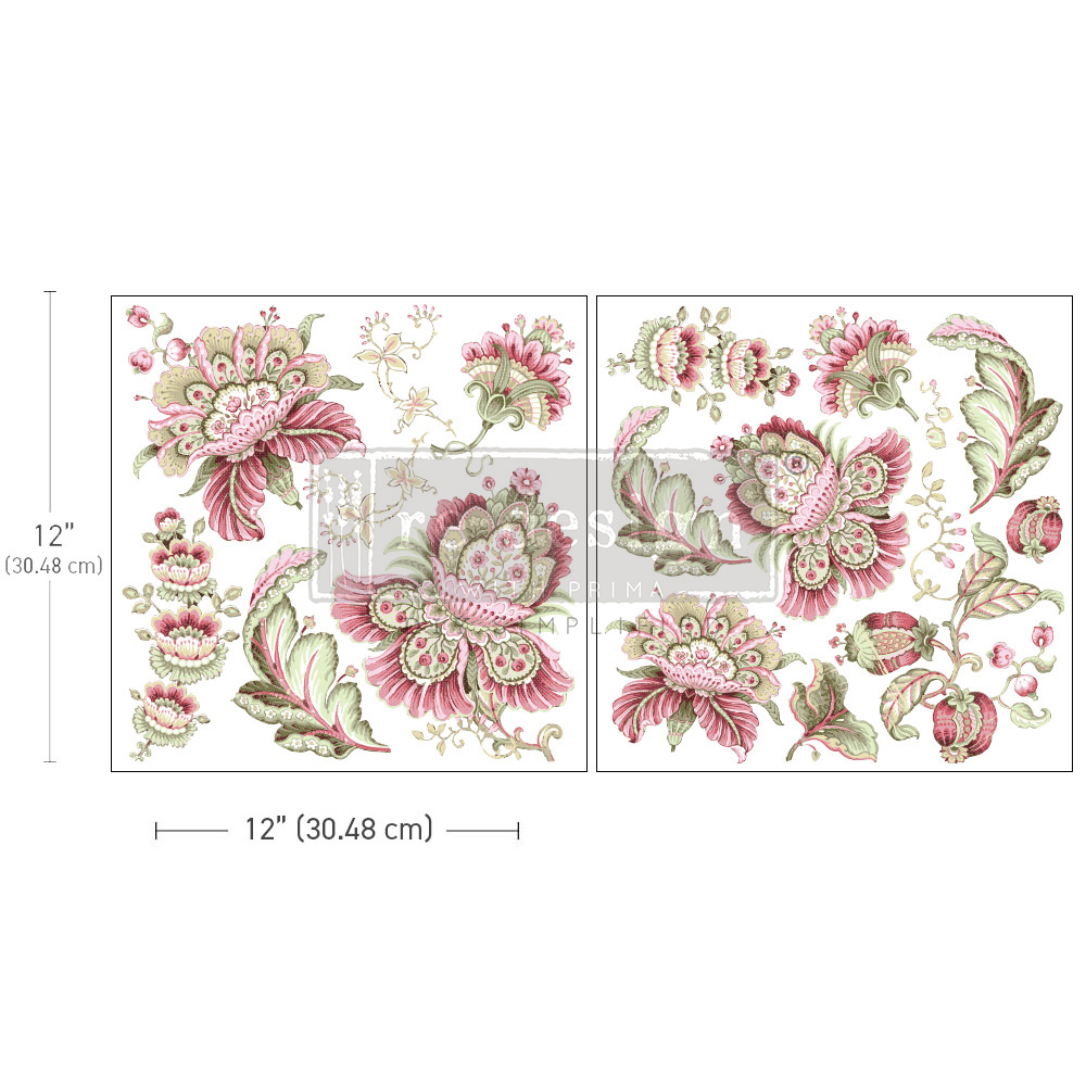 Redesign with Prima Redesign - Decor Transfer 12" x 12" - Paisley Lover