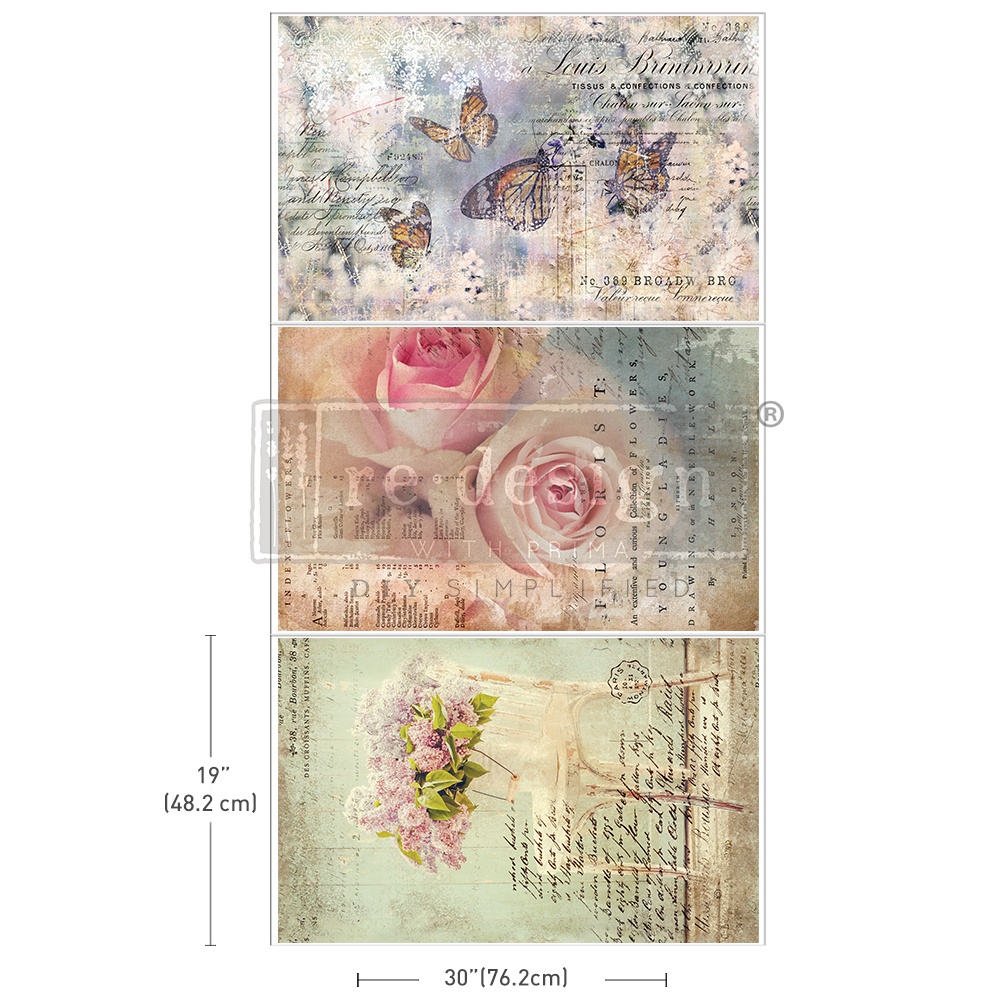Redesign with Prima Redesign - Decoupage Decor Tissue Paper PACK- Dreamy Delights