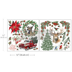 Redesign with Prima Redesign - Decor Transfer 12" x 12" - Christmas Memories