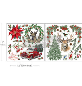 Redesign with Prima Redesign - Decor Transfer 12" x 12" - Christmas Memories