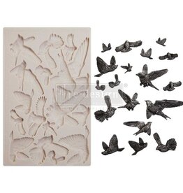 Redesign with Prima Redesign - Finnabair Mould -Flocking Birds