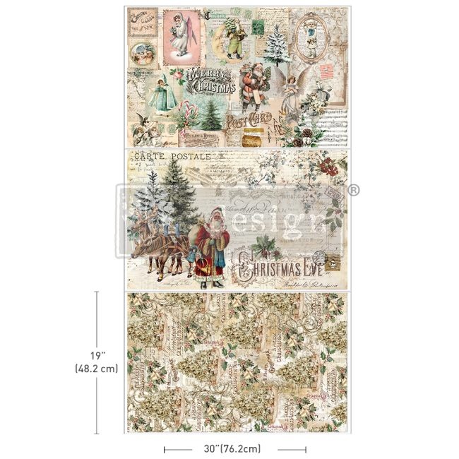 Redesign with Prima Redesign - Decoupage Decor Tissue Paper PACK - Holly Jolly Hideaway