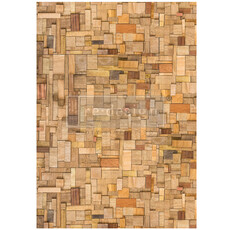 Redesign with Prima Redesign - Decoupage Fiber Paper A1 - Wood Cubism