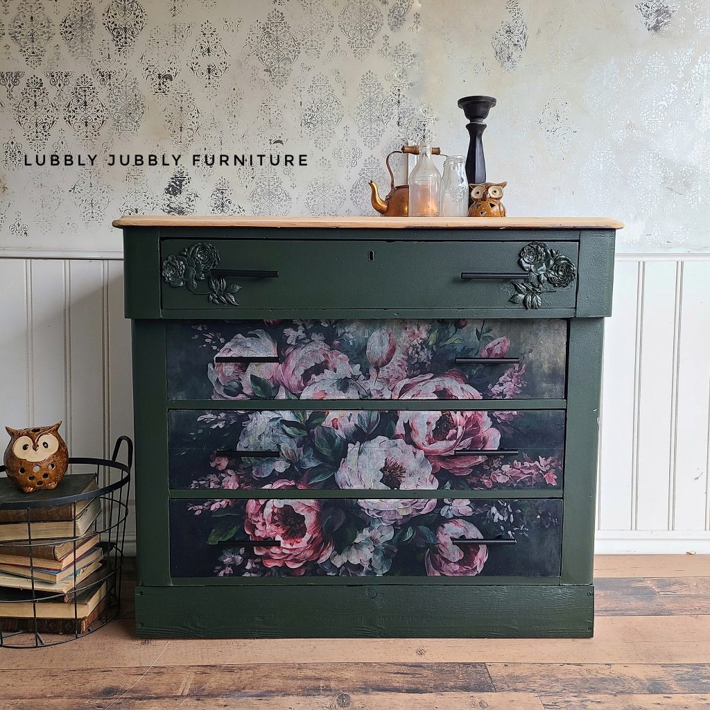 Redesign with Prima Redesign - Decoupage Fiber Paper A1 - Mossy Rose Delight