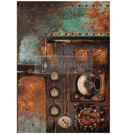 Redesign with Prima Redesign - Decoupage Fiber Paper A1 - Aged Machinery Elegance