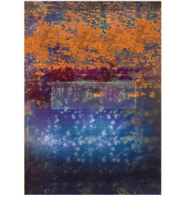 Redesign with Prima Redesign - Decoupage Fiber Paper A1 - Rustic Blue Rust