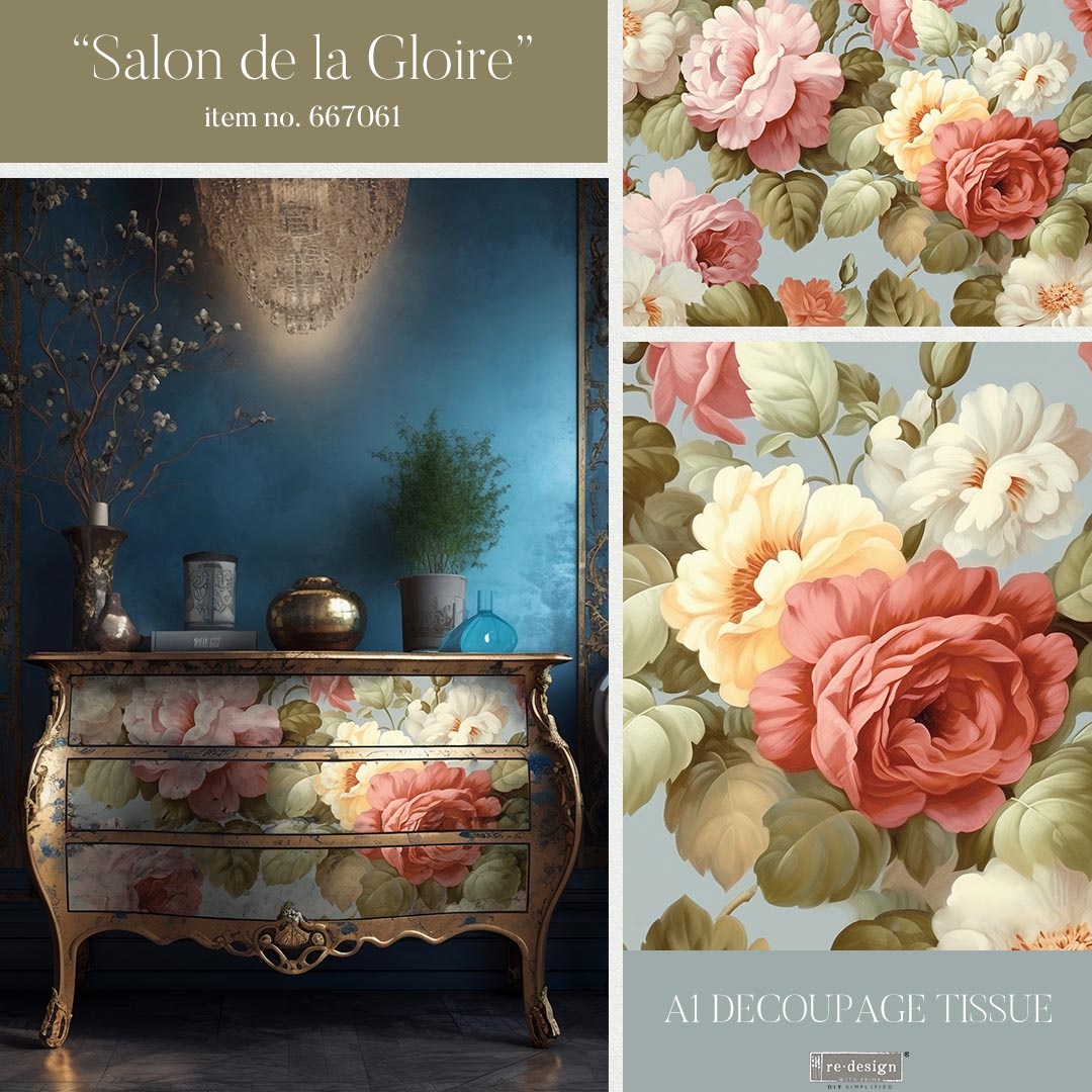 Redesign with Prima Redesign - Decoupage Fiber Paper A1 - Salon De La Gloire