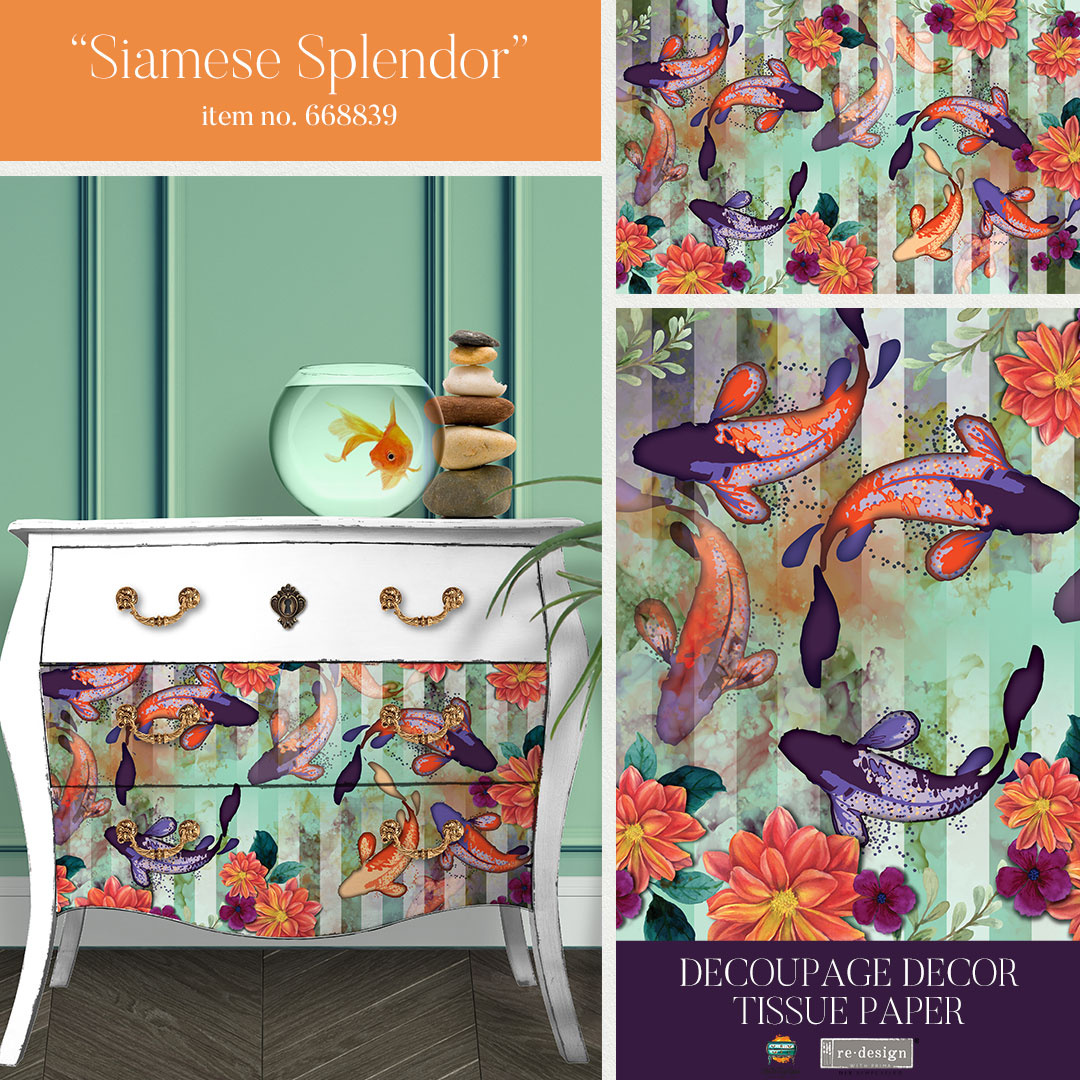 Redesign with Prima Redesign - Decoupage TISSUE PAPER - Siamese Splendor