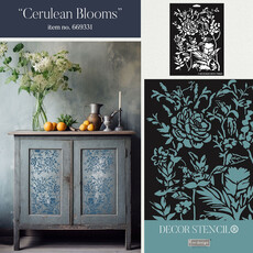 Redesign with Prima Redesign - Decor STENCIL - Cerulean Blooms - M