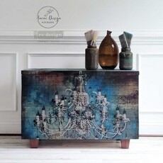 Redesign with Prima Redesign - Decoupage Rice Paper A1 - Moody Chandelier