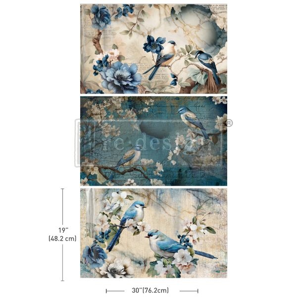 Redesign with Prima Redesign - Decoupage Tissue Paper PACK - Sapphire Wings
