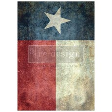 Redesign with Prima Redesign - Decoupage Fiber Paper A1 - Texas Flag