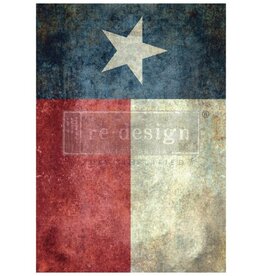 Redesign with Prima Redesign - Decoupage Fiber Paper A1 - Texas Flag