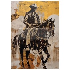 Redesign with Prima Redesign - Decoupage Fiber Paper A1 - Cowboy Cavalry