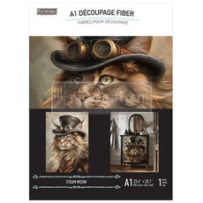 Redesign with Prima Redesign - Decoupage Fiber A1  - Steam Meow