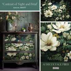 Redesign with Prima Redesign - Decoupage Fiber Paper A1 - Contrast of Night and Petal