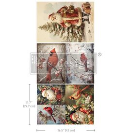 Redesign with Prima Redesign - Decoupage Fiber A3 - Festive Cardinal