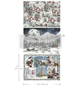 Redesign with Prima Redesign - Decoupage Fiber A3 - Snowfall Splendor