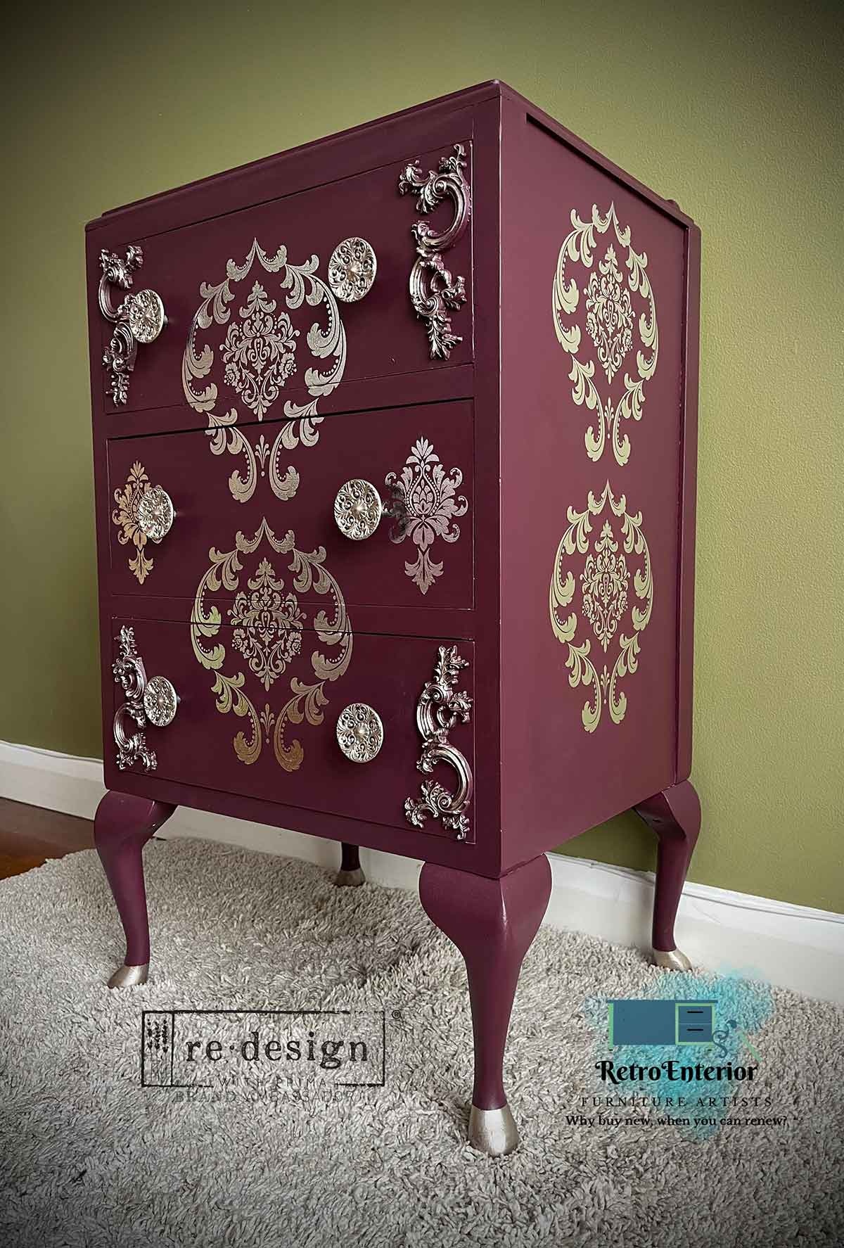 Redesign with Prima Redesign - Decor Transfer - Silver House of Damask (KACHA)