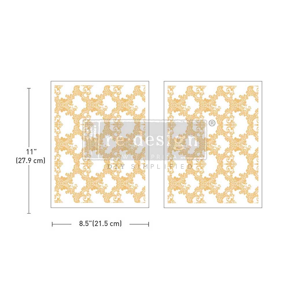 Redesign with Prima Redesign - Decor Transfer A4  - Golden Lacework (KACHA)