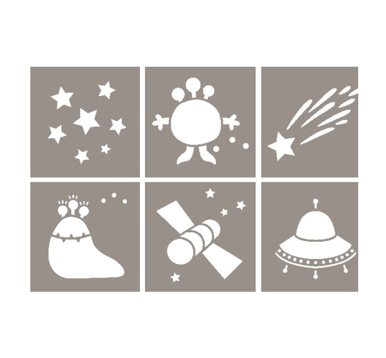 Old Red Barn  Old Red Barn - Stencil Set - Space -12pcs