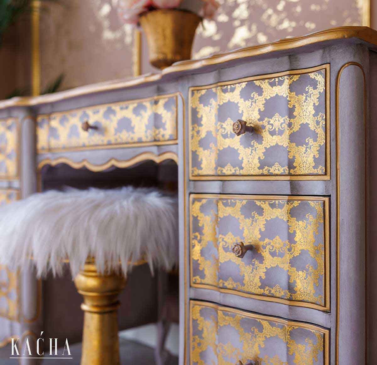 Redesign with Prima Redesign - Decor Transfer A4  - Golden Lacework (KACHA)