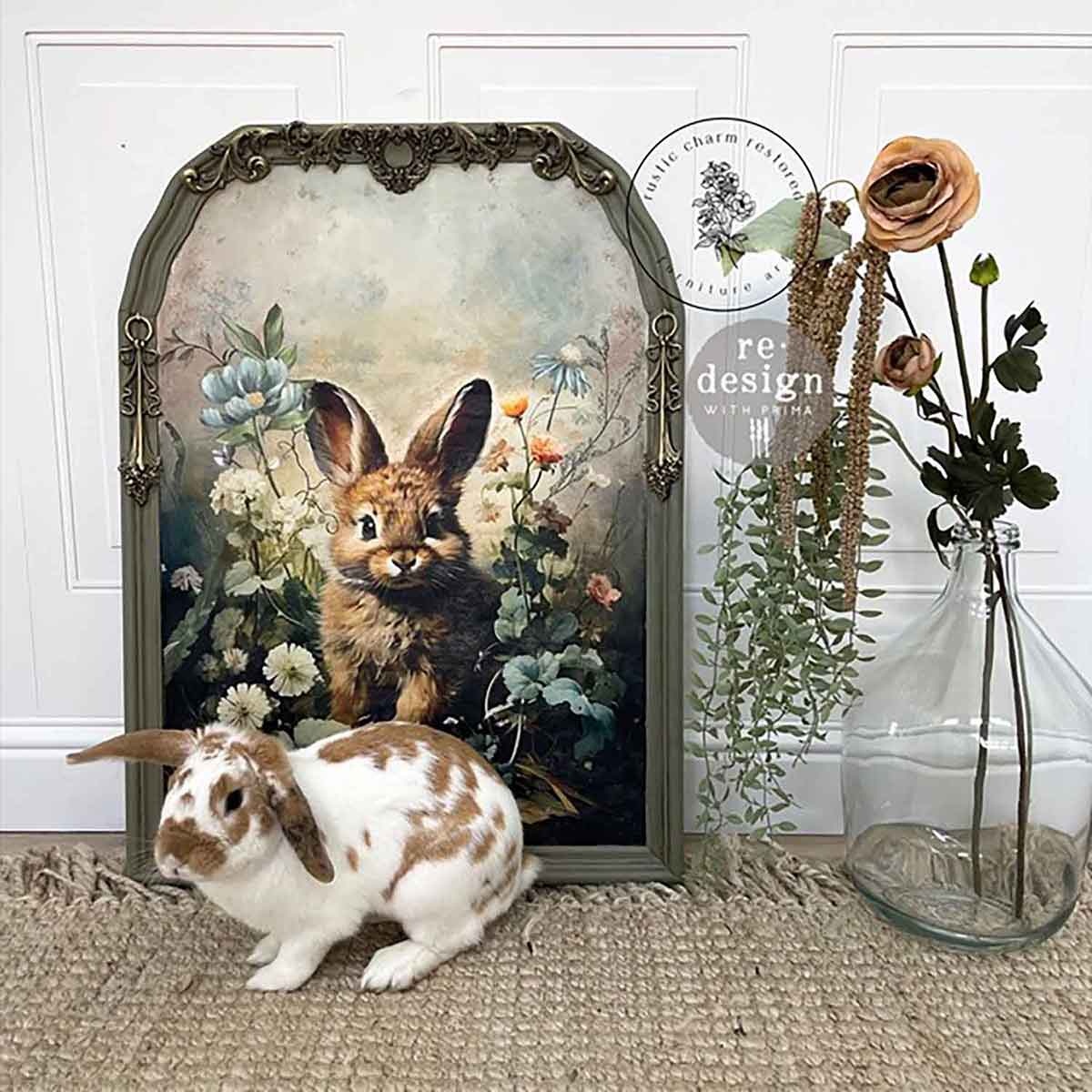 Redesign with Prima Redesign - Decoupage Tissue Paper 19x30 - PACK - Dreamy Bunnies