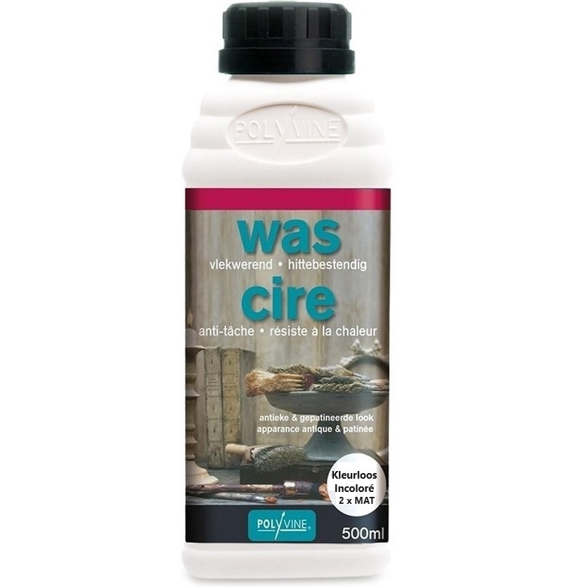 Polyvine Polyvine - Wax Finish Varnish  -  CLEAR - Dead Flat/Extramat - NL/FR - 1000ml