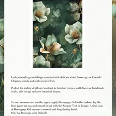 Redesign with Prima Redesign - Decoupage Fiber Paper A1 - Emerald Elegance
