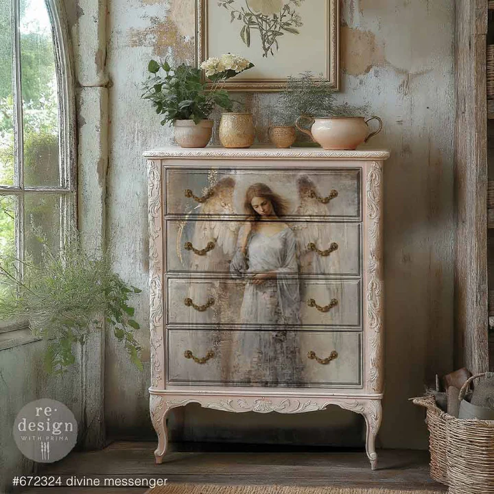 Redesign with Prima Redesign - Decoupage Fiber Paper A1 - Divine Messenger