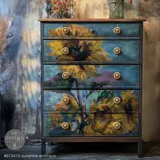 Redesign with Prima Redesign - Decoupage Fiber Paper A1 - Sunshine Embrace