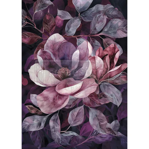 Redesign with Prima Redesign - Decoupage Fiber Paper A1 -Violet Bloom
