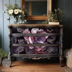 Redesign with Prima Redesign - Decoupage Fiber Paper A1 -Violet Bloom