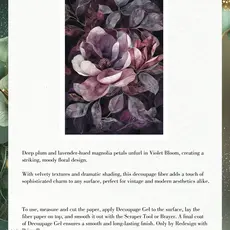 Redesign with Prima Redesign - Decoupage Fiber Paper A1 -Violet Bloom