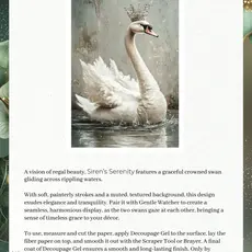 Redesign with Prima Redesign - Decoupage Fiber Paper A1 - Siren s Serenity