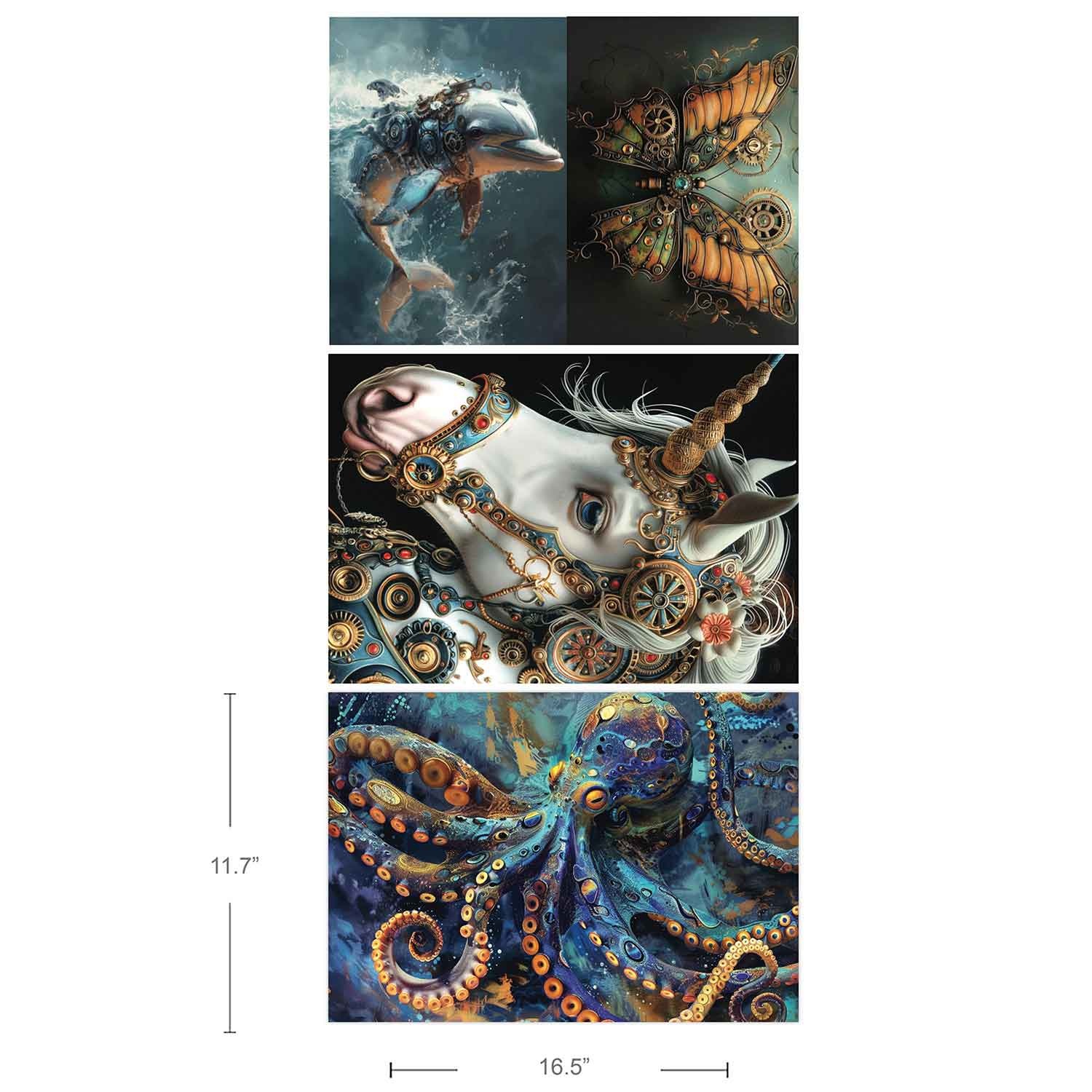 Redesign with Prima Redesign - Decoupage Fiber Paper A3 - Royal Blues