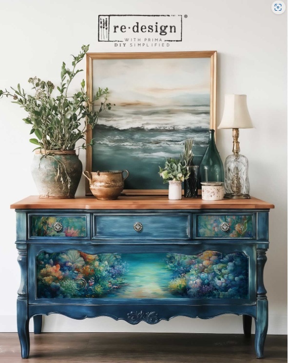 Redesign with Prima Redesign - Decoupage Fiber Paper A1 - Beneath the Blue