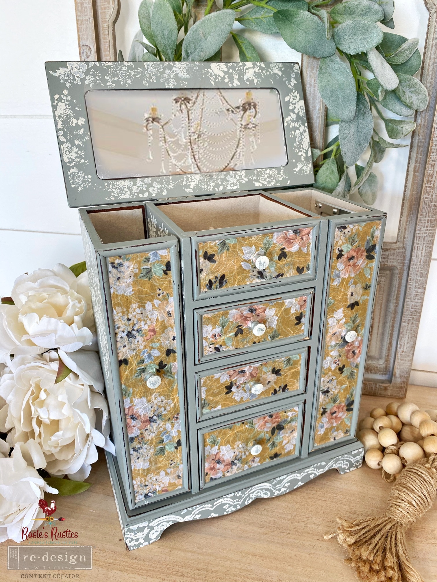 Redesign with Prima Redesign - Decoupage Rice Paper - Fleurette Dress