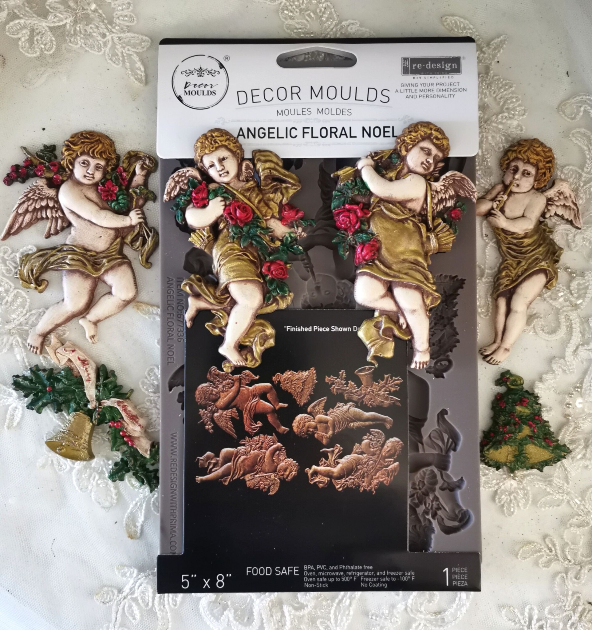 Redesign with Prima Redesign - Mould -  Angelic Floral Noel