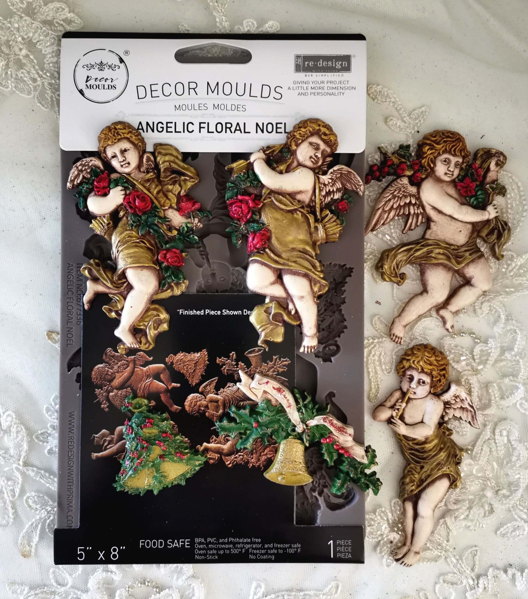 Redesign with Prima Redesign - Mould -  Angelic Floral Noel