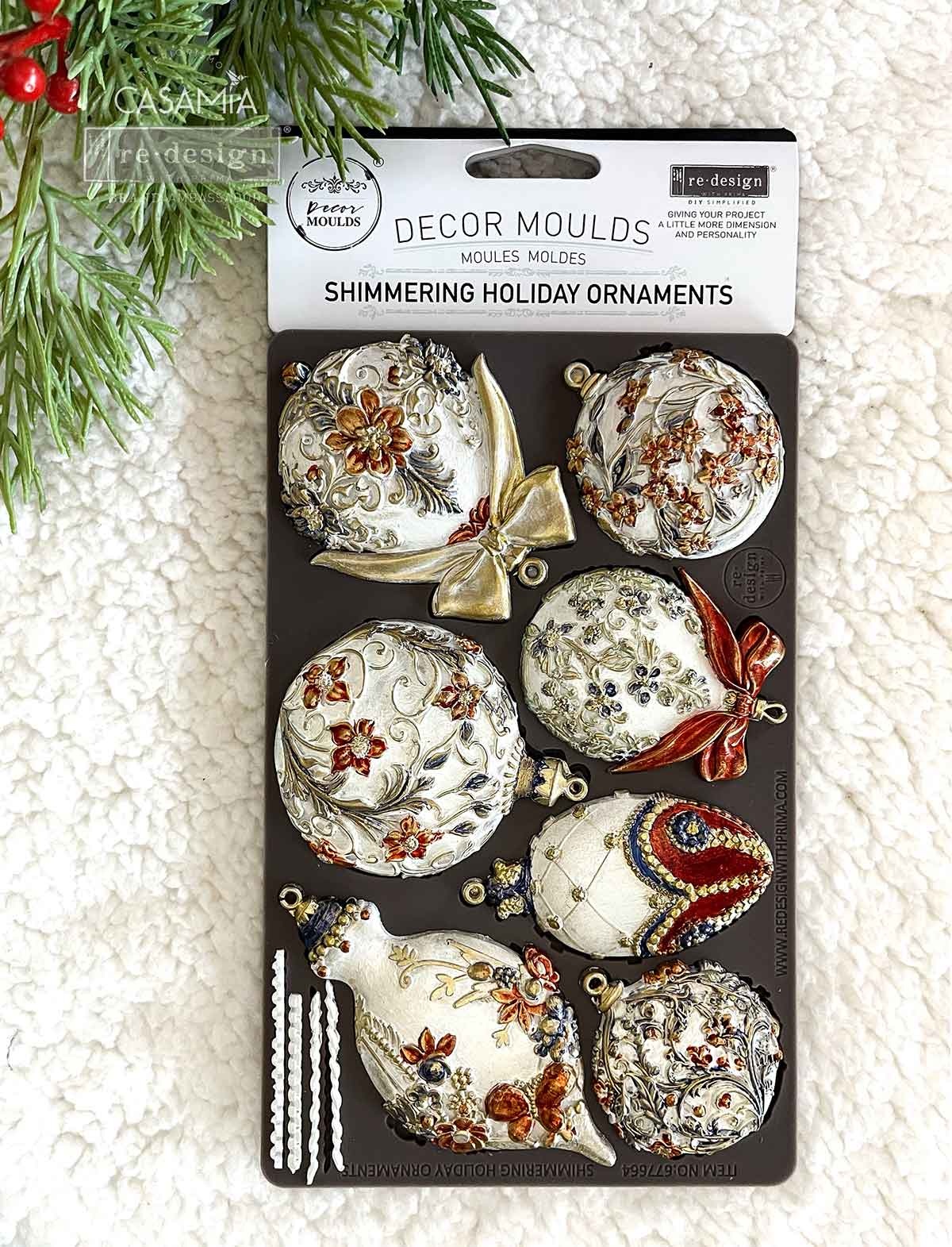 Redesign with Prima Redesign - Mould - Shimmering Holiday Ornaments