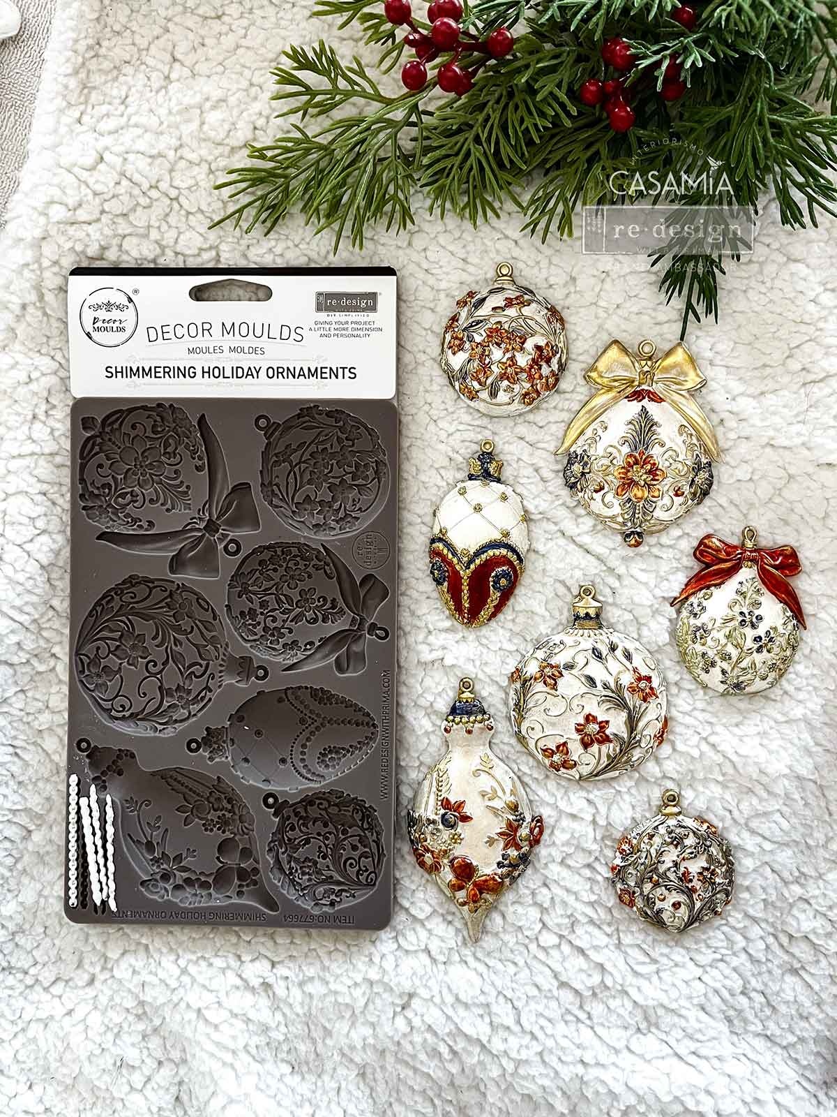 Redesign with Prima Redesign - Mould - Shimmering Holiday Ornaments