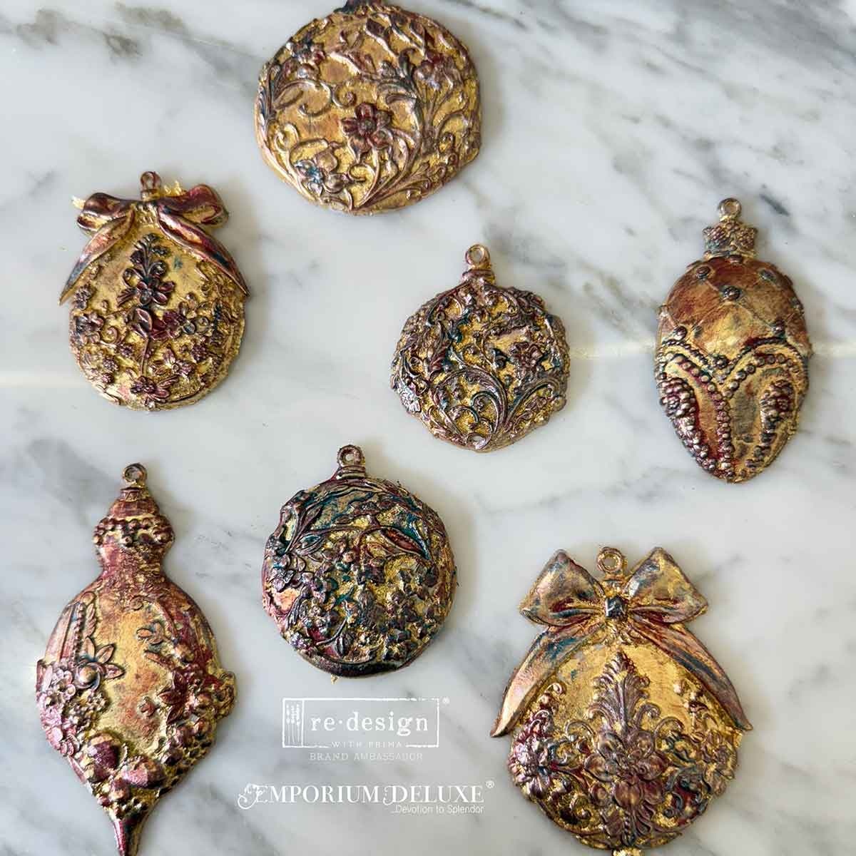 Redesign with Prima Redesign - Mould - Shimmering Holiday Ornaments