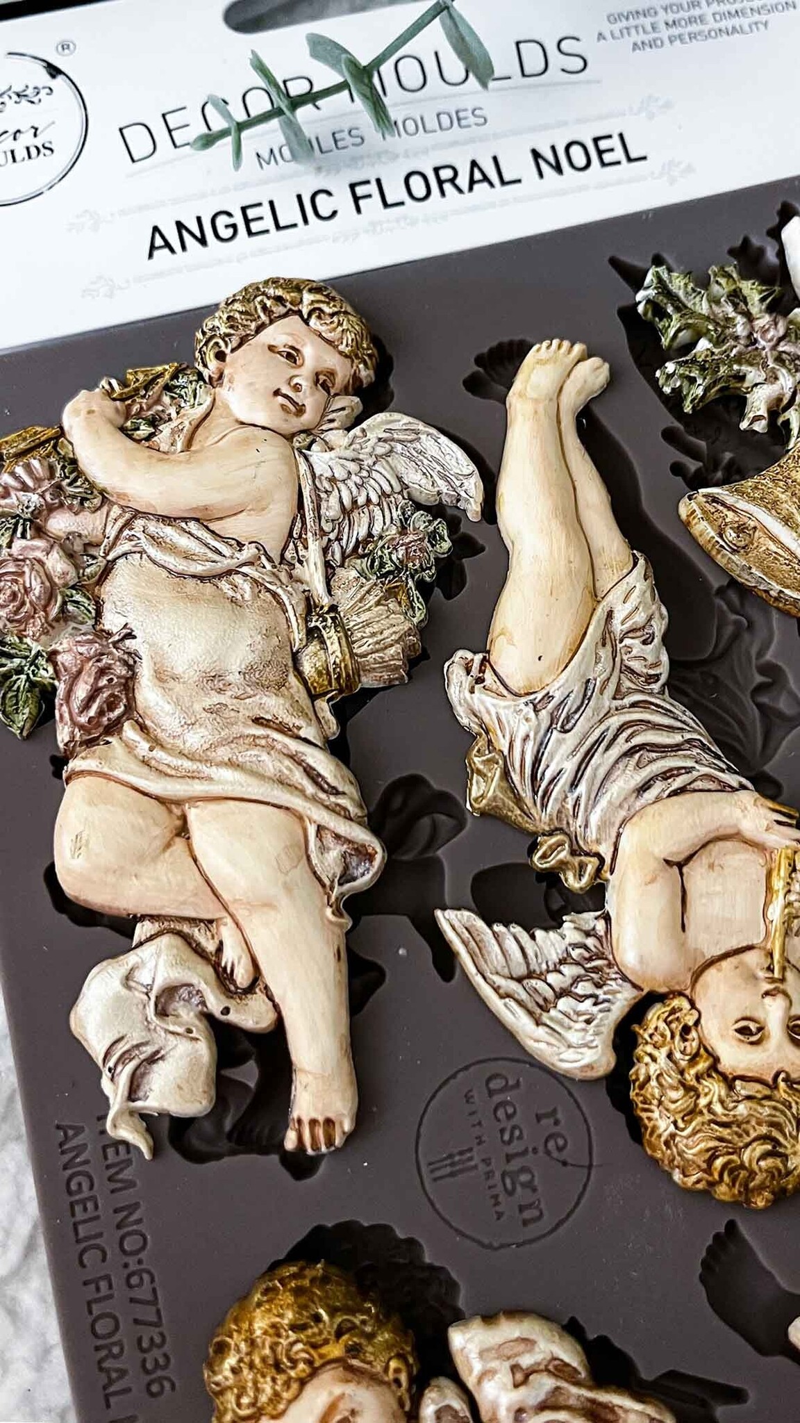 Redesign with Prima Redesign - Mould -  Angelic Floral Noel