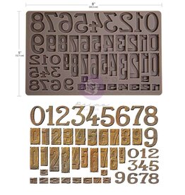 Redesign with Prima Redesign - Mould - Letterpress Numbers (Finnabair)