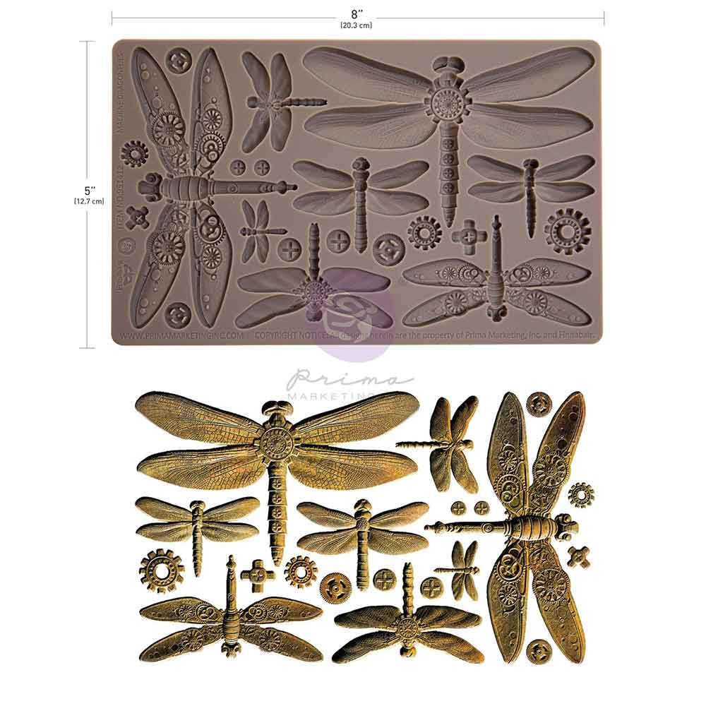 Redesign with Prima Redesign - Mould - Machine Dragonflies (Finnabair)