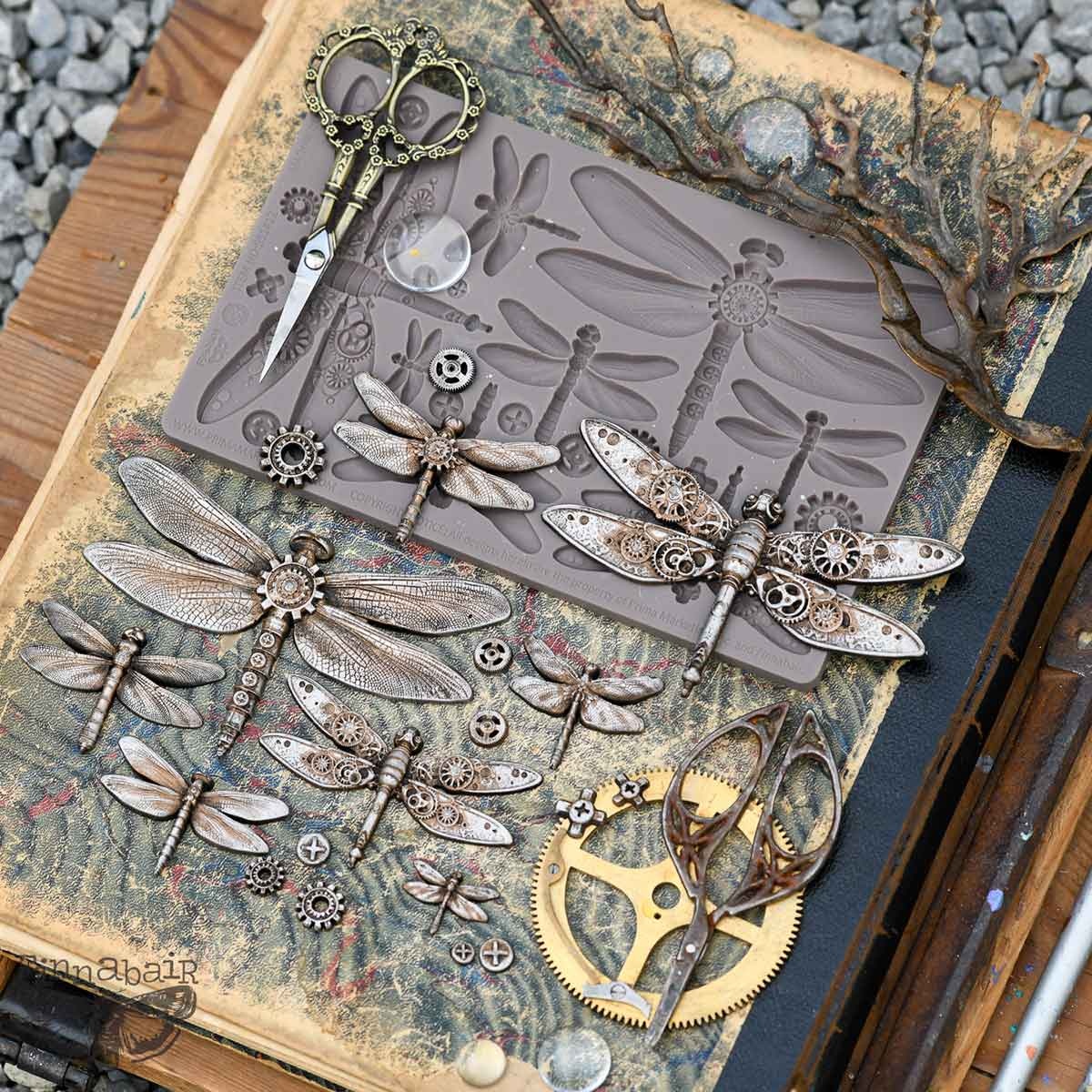 Redesign with Prima Redesign - Mould - Machine Dragonflies (Finnabair)